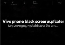 vivo手机升级系统后黑屏，怎么办？