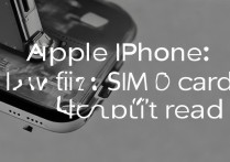 苹果手机sim卡读取不了怎么办