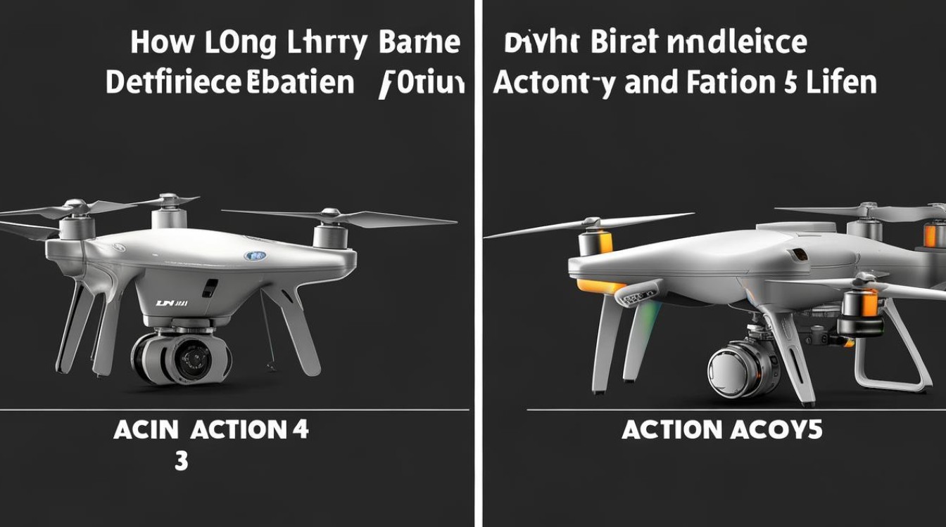 大疆 Action4 与 Action5 续航差多久？