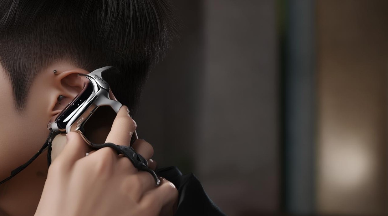 华为b2怎么带耳朵上