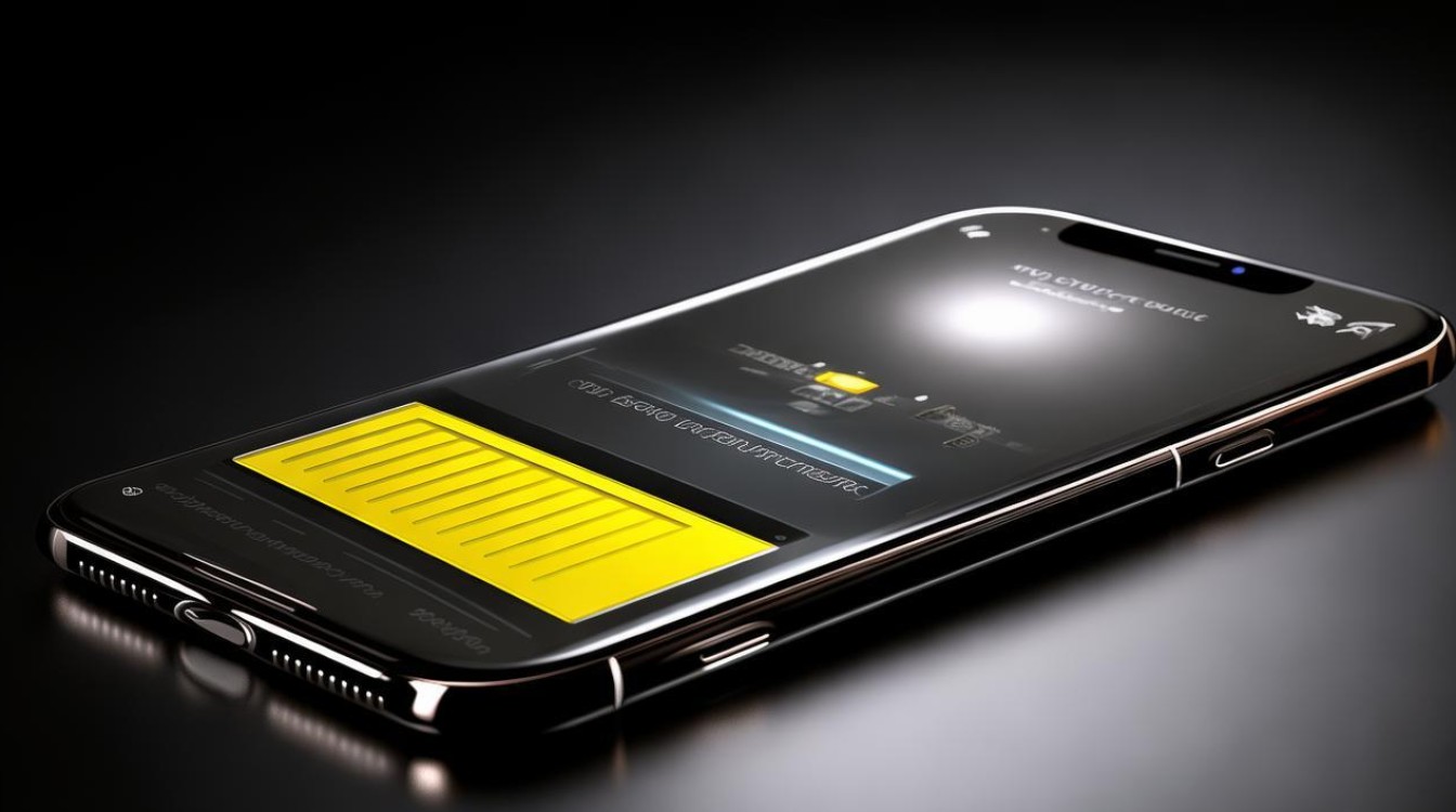 苹果手机满格电怎么显示黄色的