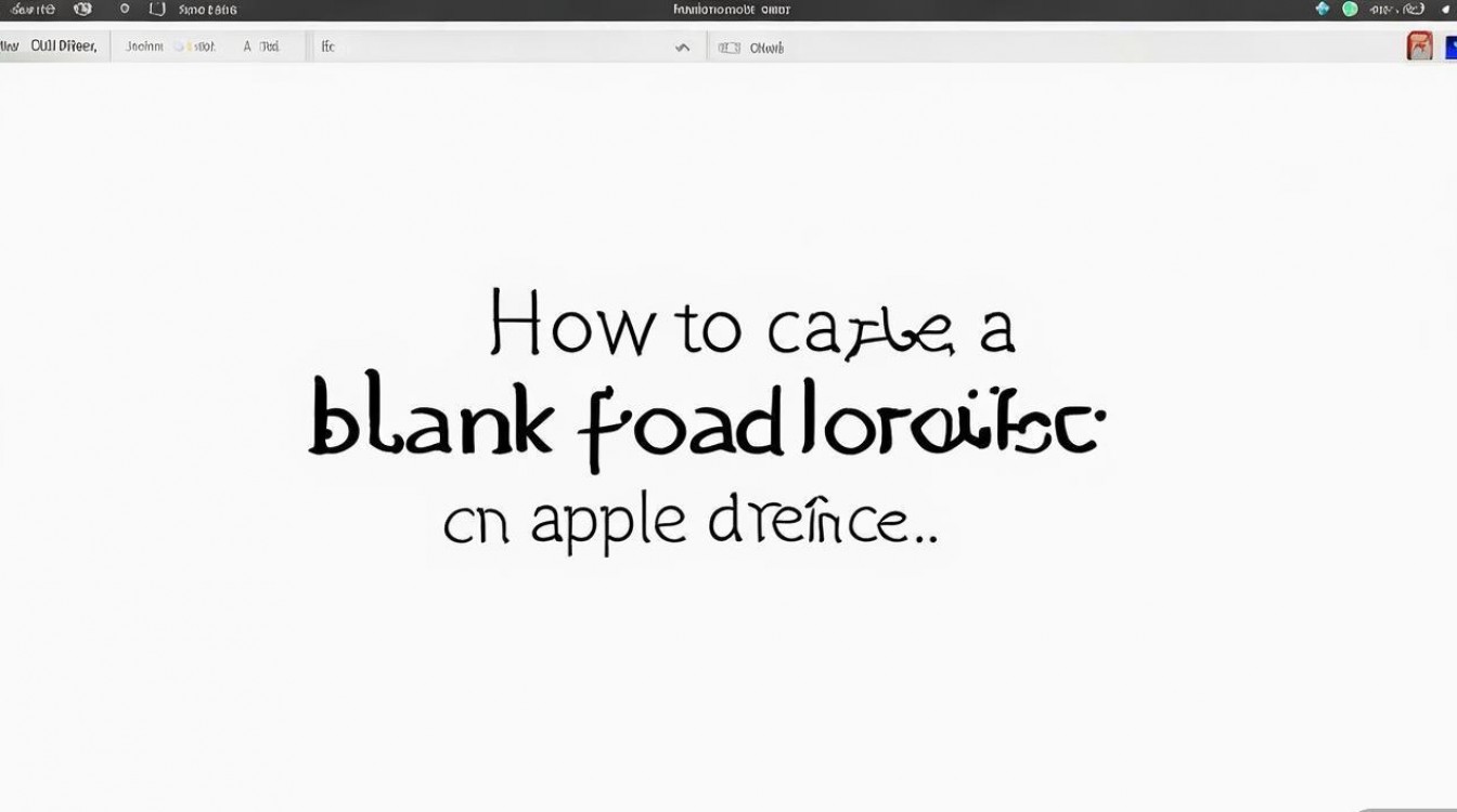 苹果iOS系统怎么建空白文件夹?无法创建怎么办?