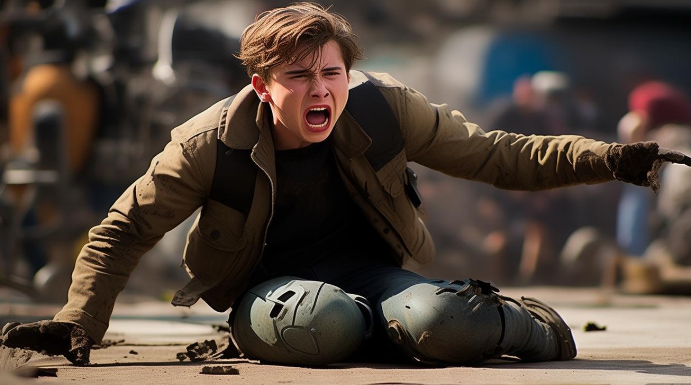 荷兰弟在片场摔倒疑似头部开裂