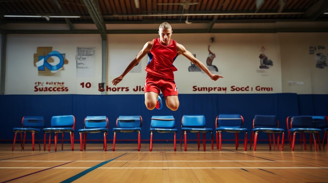 成都体育生跳越10把椅子一次成功