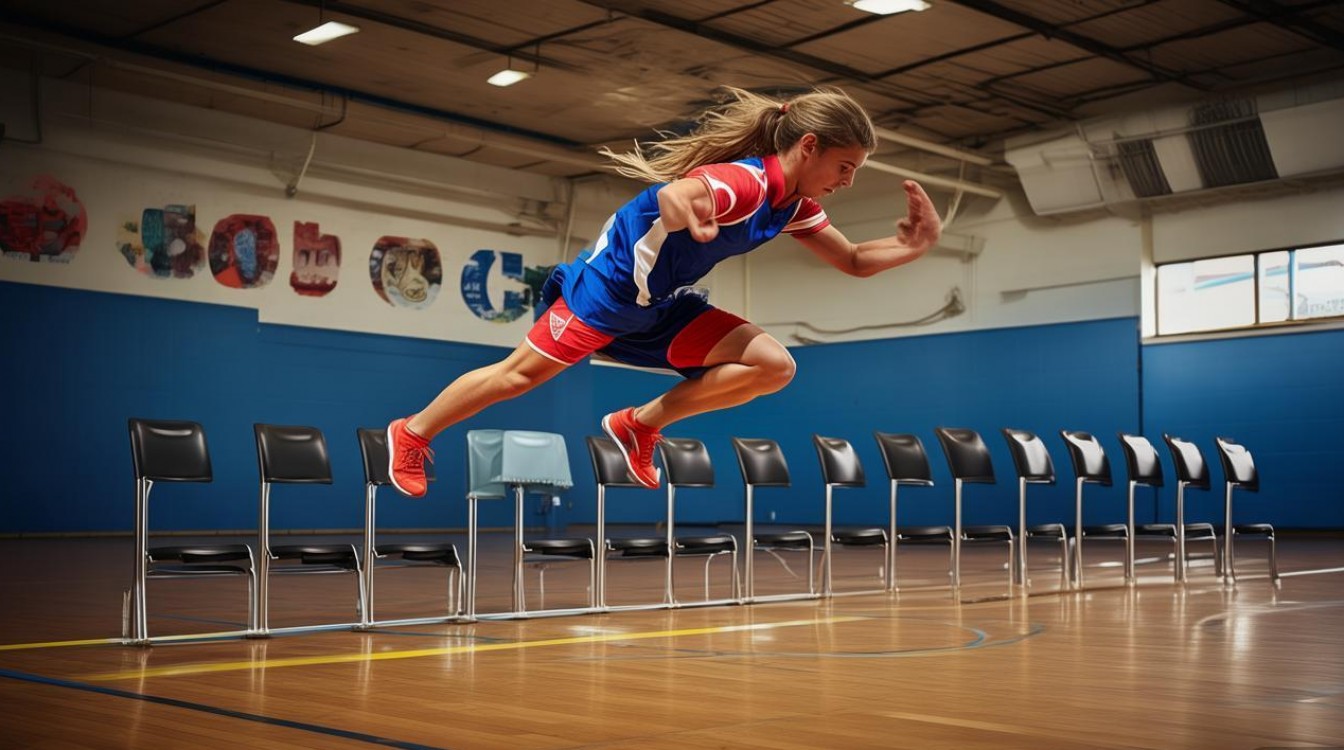 成都体育生跳越10把椅子一次成功