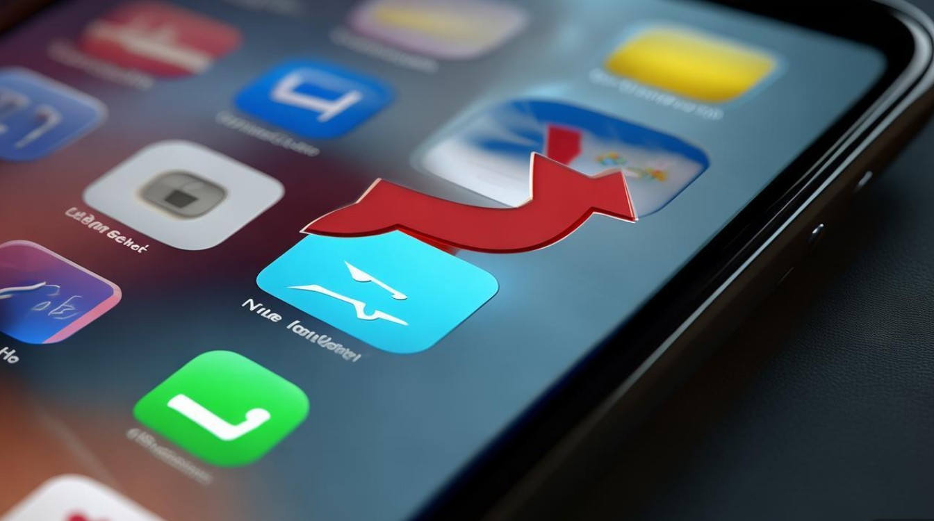 苹果手机桌面有个箭头怎么去掉？