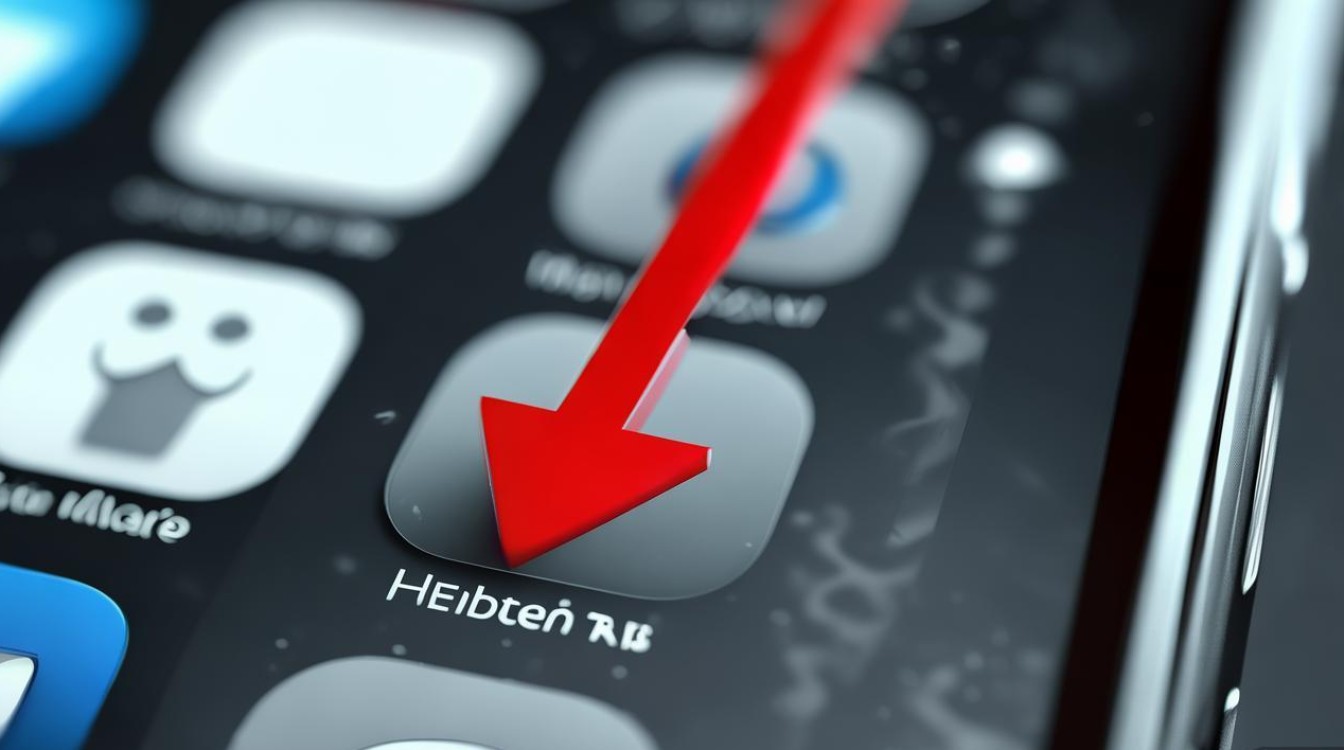 苹果手机桌面有个箭头怎么去掉？