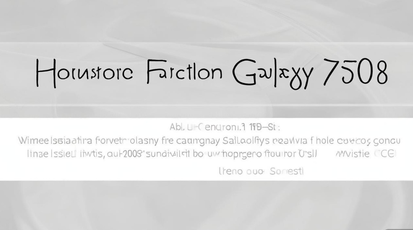 三星7508手机怎么恢复出厂设置？