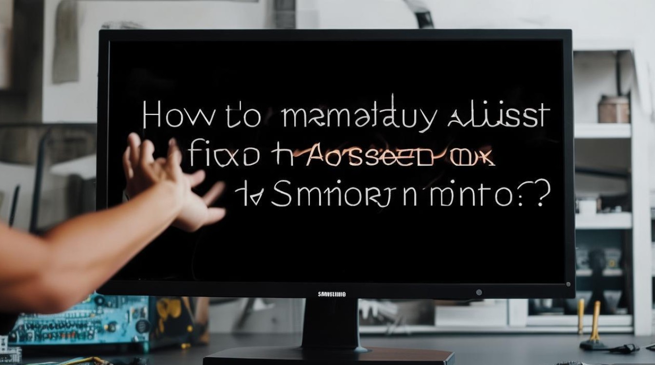 三星显示器黑屏了,怎么自己动手调节解决?