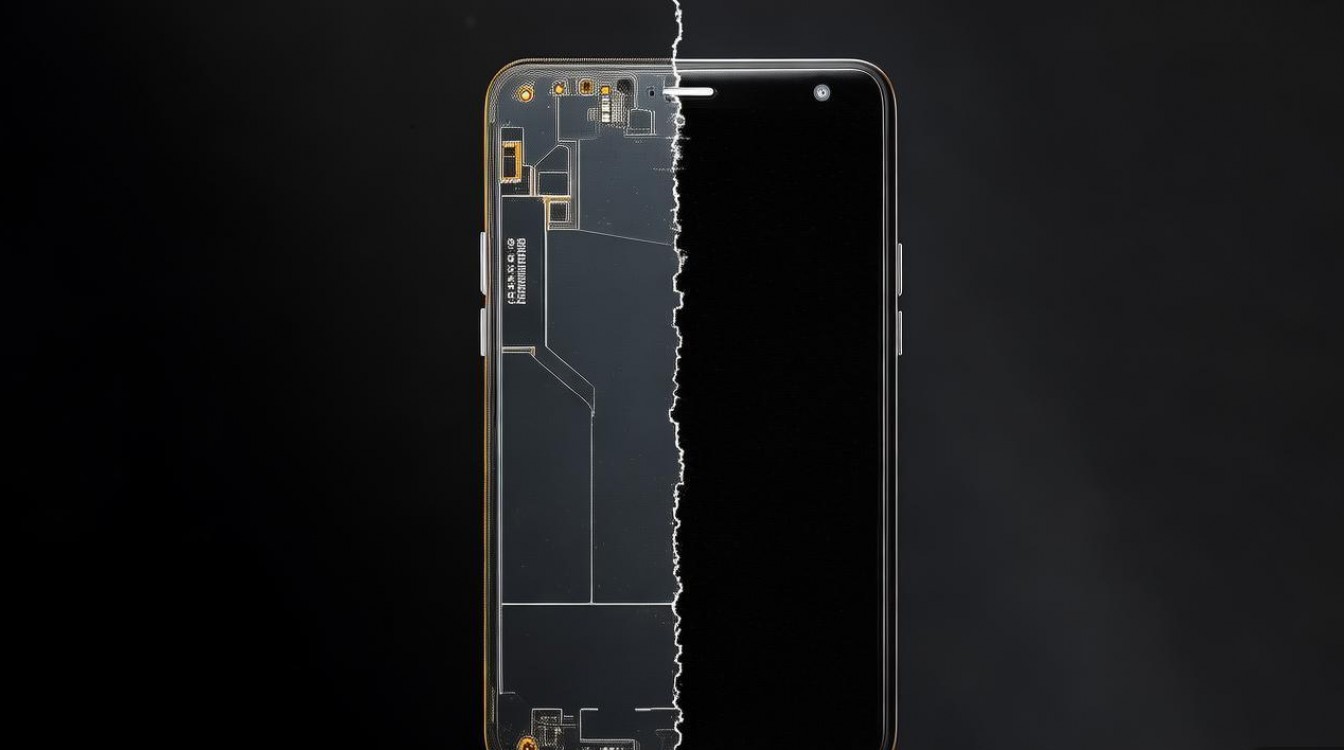 三星A6屏摔一半黑了，是排线坏了还是屏幕本身裂了？