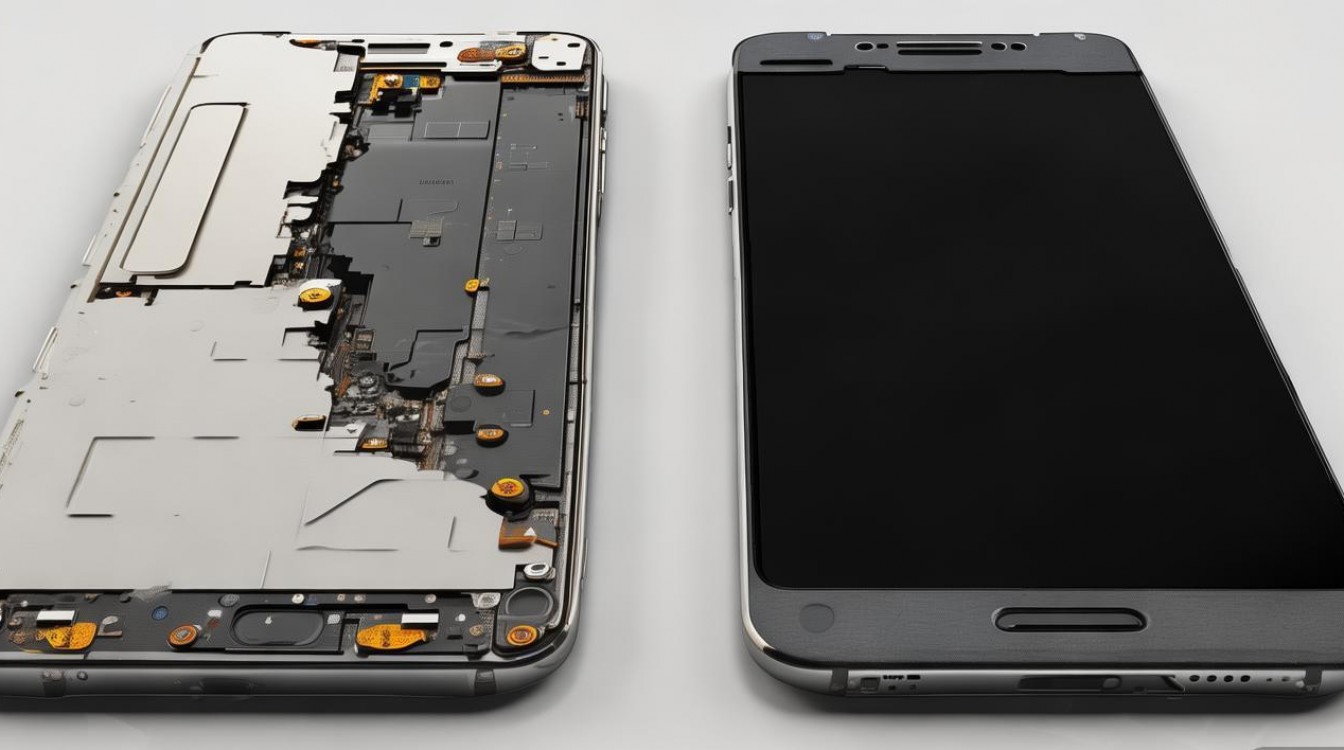 三星A6屏摔一半黑了，是排线坏了还是屏幕本身裂了？