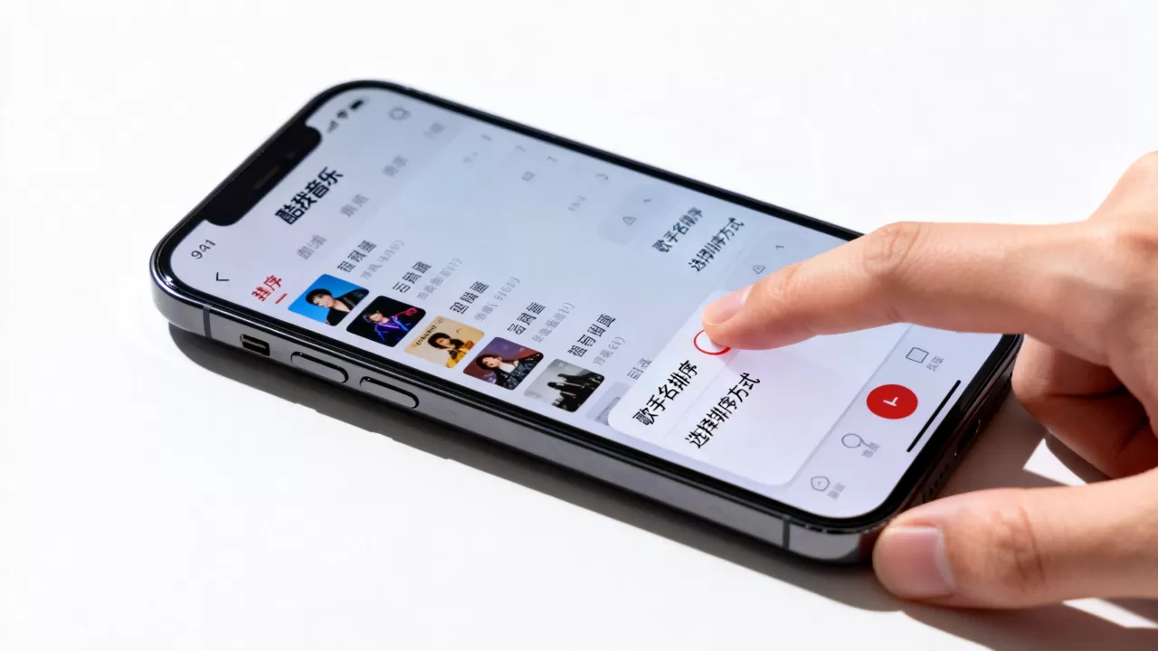 iphone酷我音乐怎么按歌手名顺序排序歌曲，酷我音乐歌曲排序方法