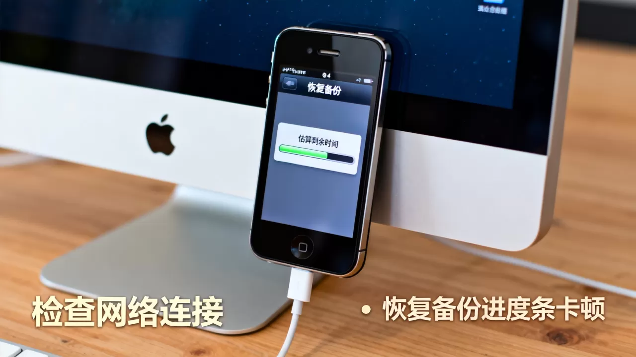 iphone4恢复备份卡在估算剩余时间怎么办，iphone4恢复备份一直卡