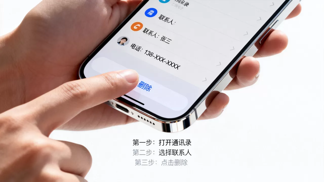 iphone手机同步通讯录怎么删除联系人，iphone通讯录删除方法