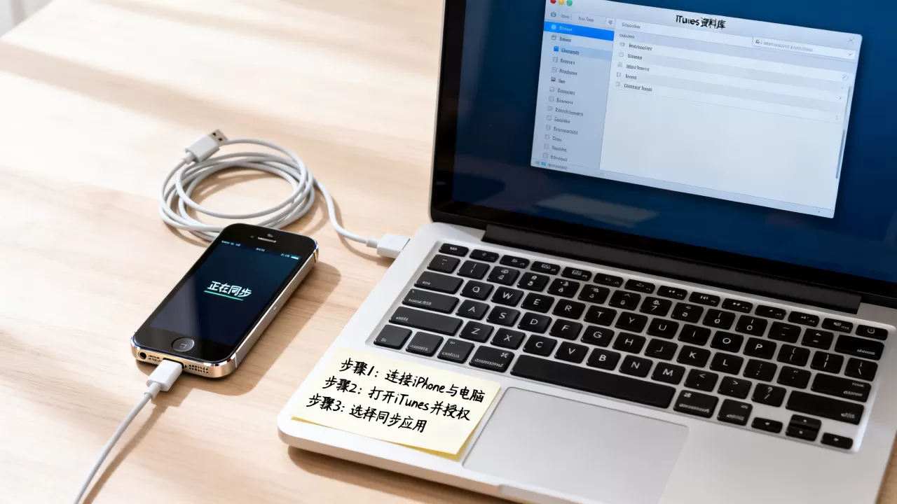 itunes下载的软件怎么同步到iphone5s，iphone5s同步软件方法