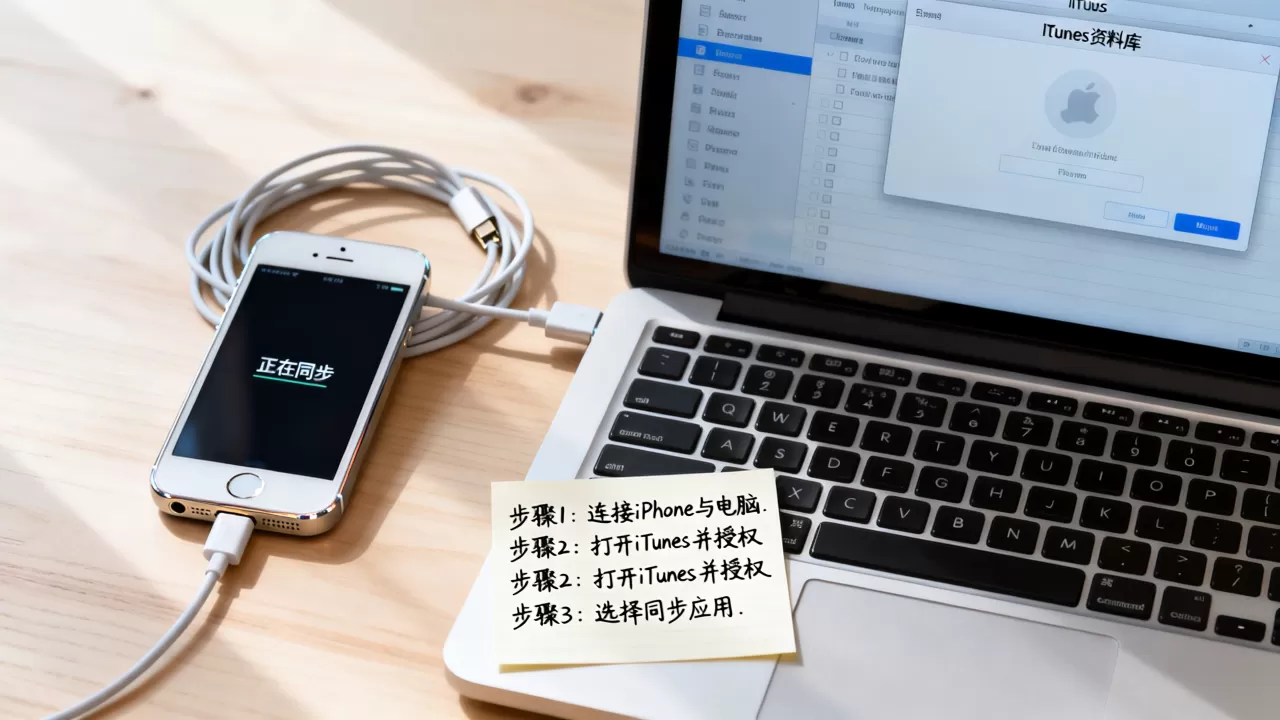 itunes下载的软件怎么同步到iphone5s，iphone5s同步软件方法