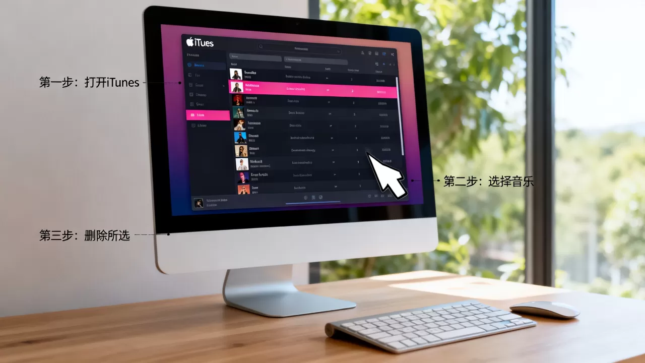 怎么删除itunes里的音乐 还没有连接iphone5s，itunes怎么删除本地音乐