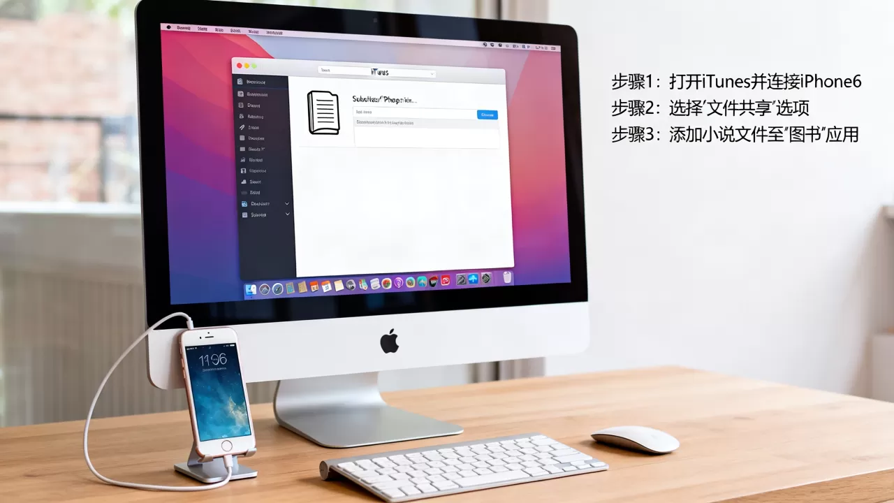 怎么在电脑上用itunes把自己的小说放到iphone6里面，itunes导入小说到iphone
