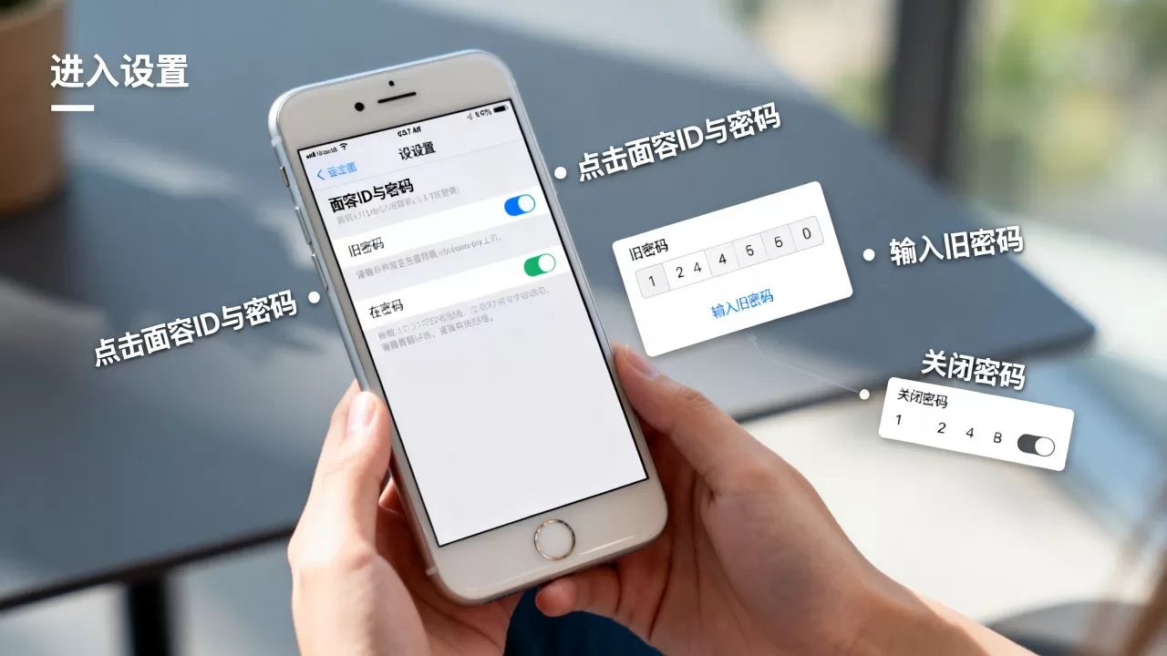 iPhone7怎么取消密码，苹果手机解除锁屏密码方法