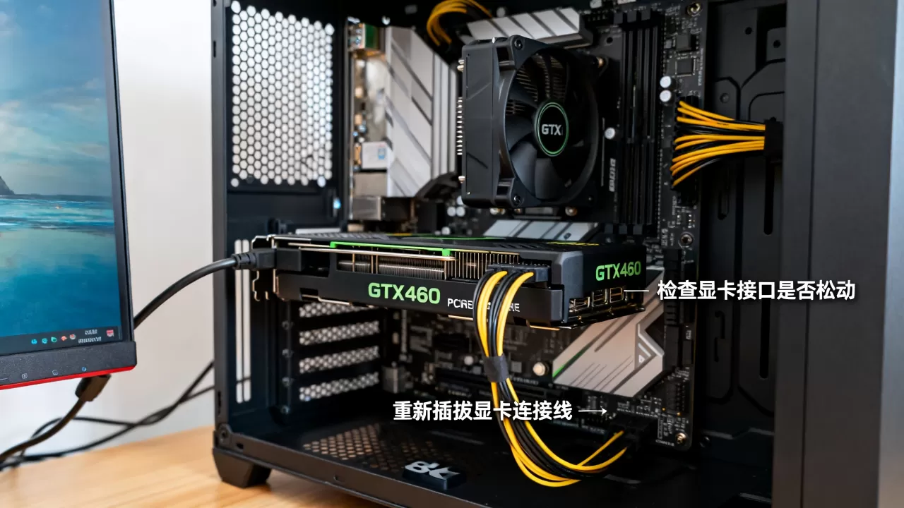 GTX460显卡屏幕没反应怎么办，GTX460显卡黑屏解决方法