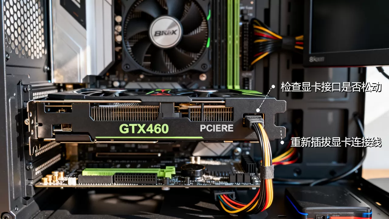 GTX460显卡屏幕没反应怎么办，GTX460显卡黑屏解决方法