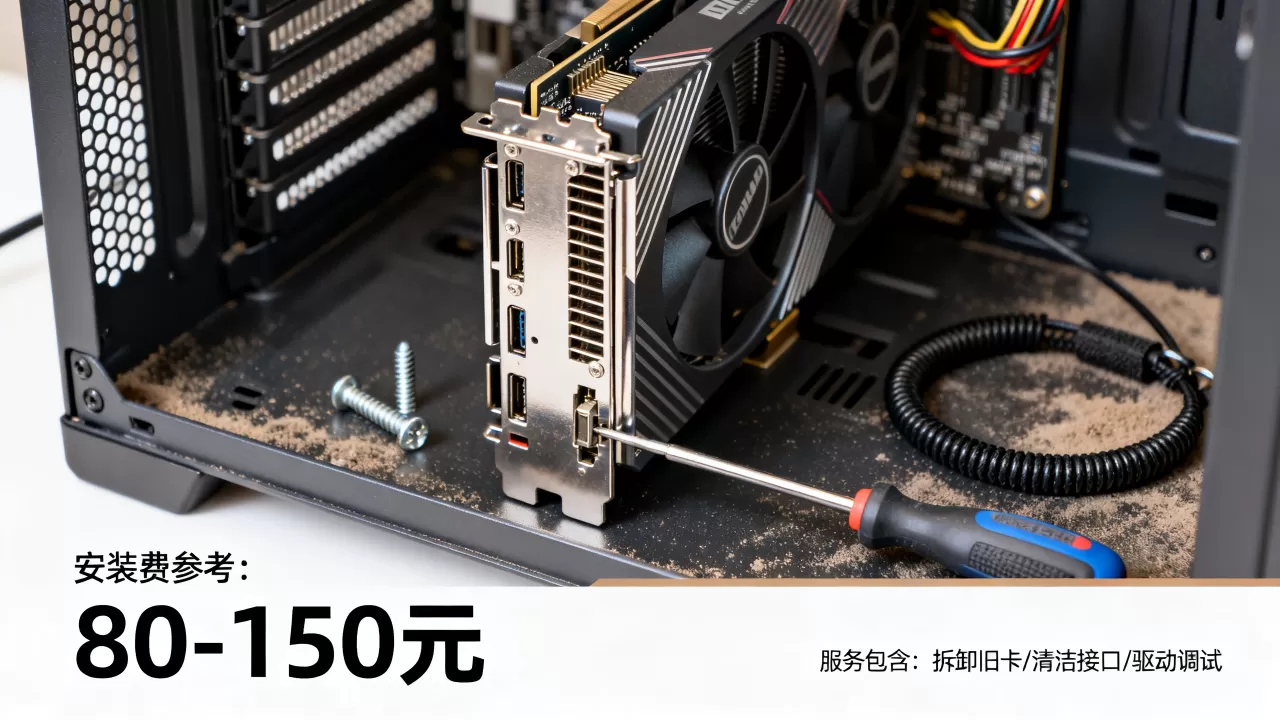 电脑城显卡安装费贵吗，显卡安装服务价格