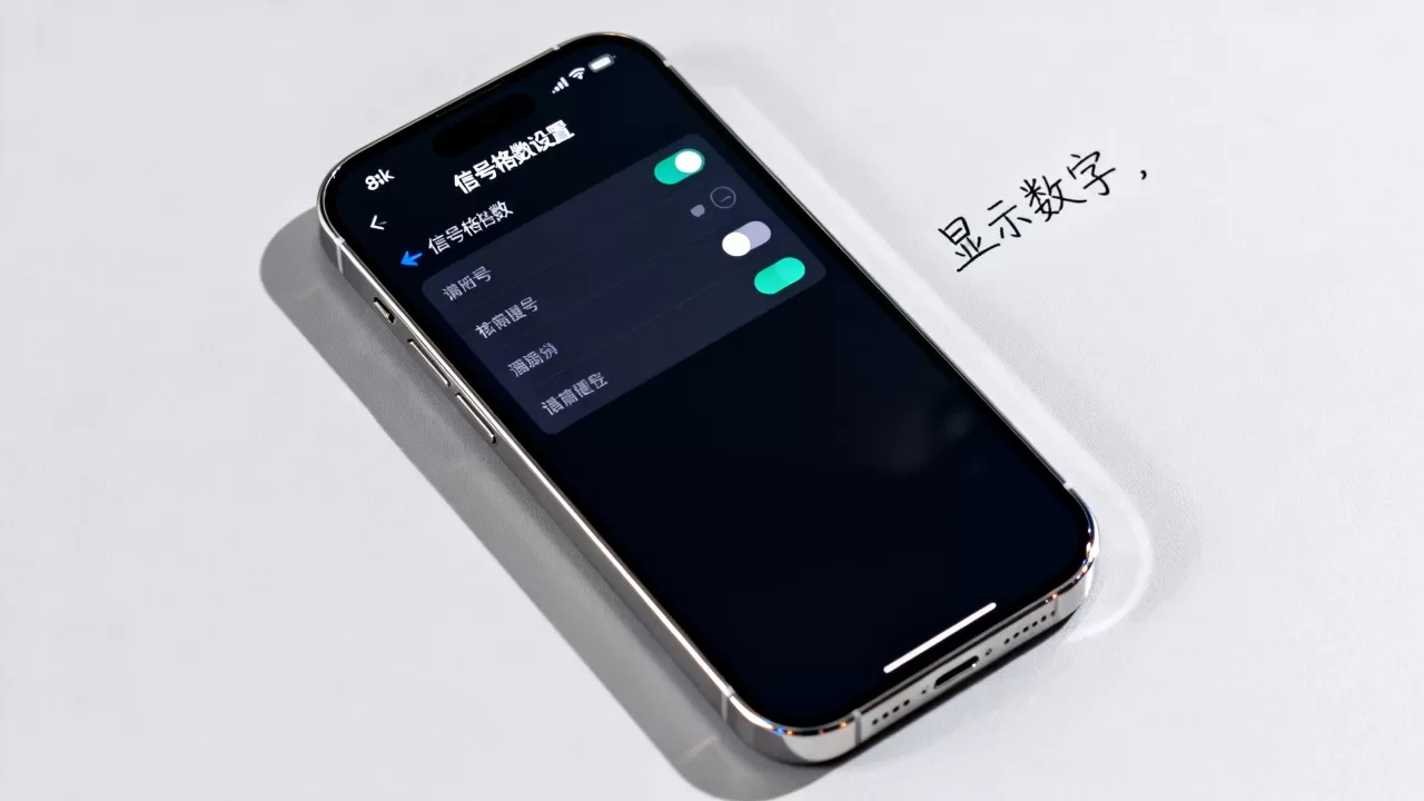 iPhone信号怎么显示数字，手机信号格数设置
