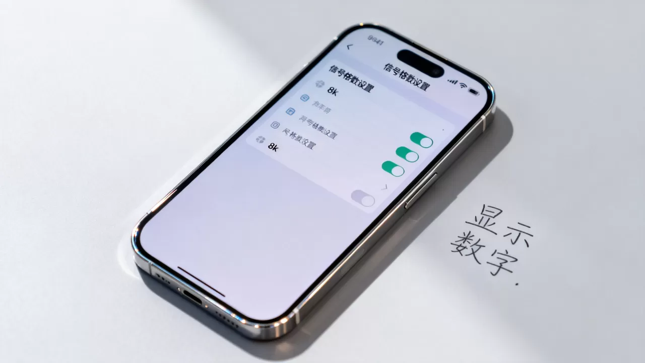 iPhone信号怎么显示数字，手机信号格数设置