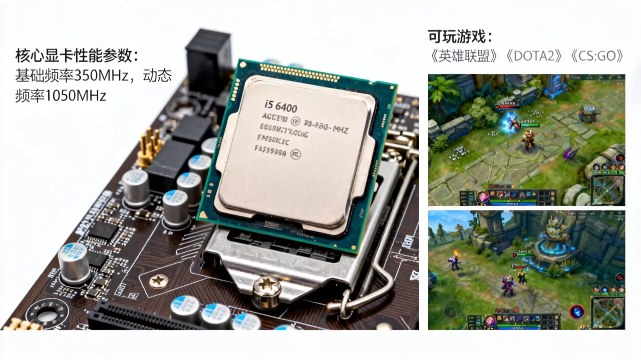 i5 6400核心显卡性能如何，i5 6400核显能玩什么游戏
