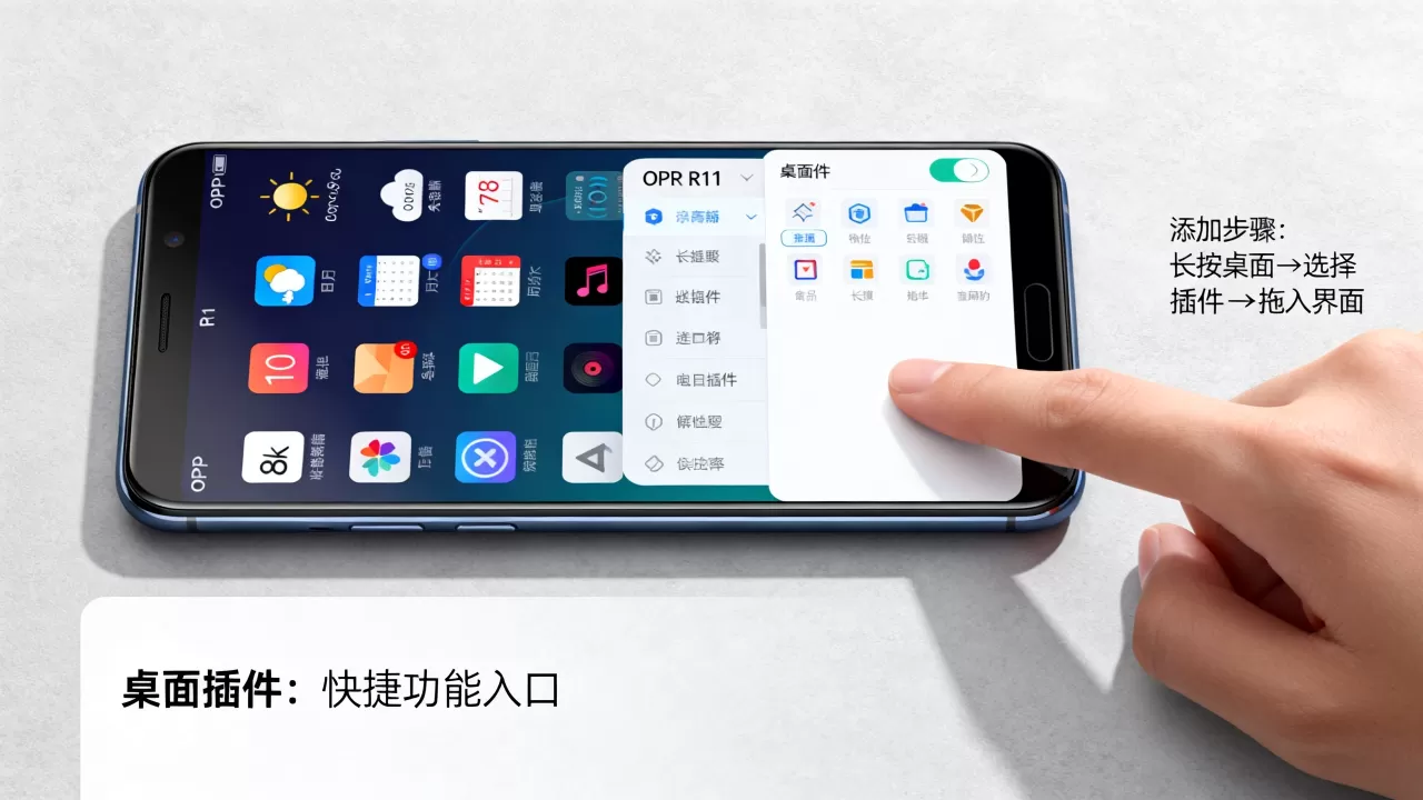 oppor11桌面插件是什么，OPPO R11桌面插件怎么添加
