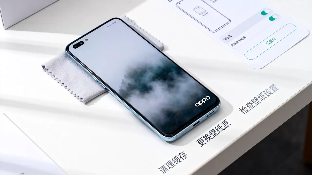为什么oppo手机的壁纸老是有雾，oppo手机壁纸模糊解决方法
