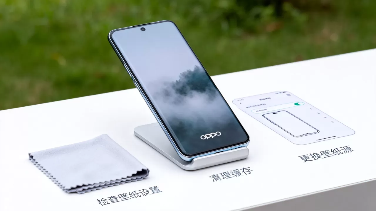 为什么oppo手机的壁纸老是有雾，oppo手机壁纸模糊解决方法