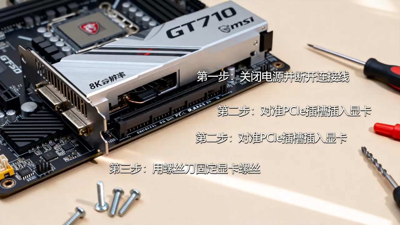 微星显卡GT710安装视频，微星GT710显卡怎么安装