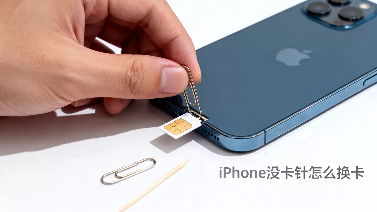 iphone没卡针怎么换卡，手机sim卡槽取卡技巧