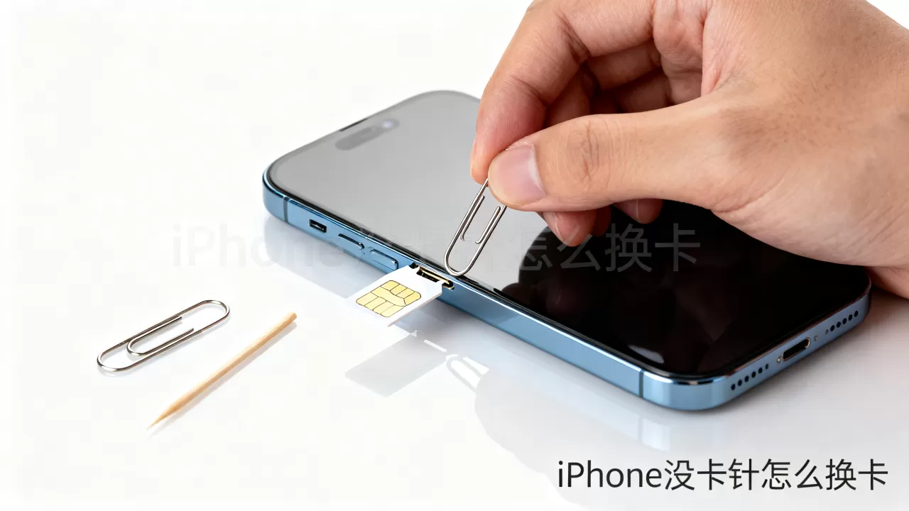 iphone没卡针怎么换卡，手机sim卡槽取卡技巧