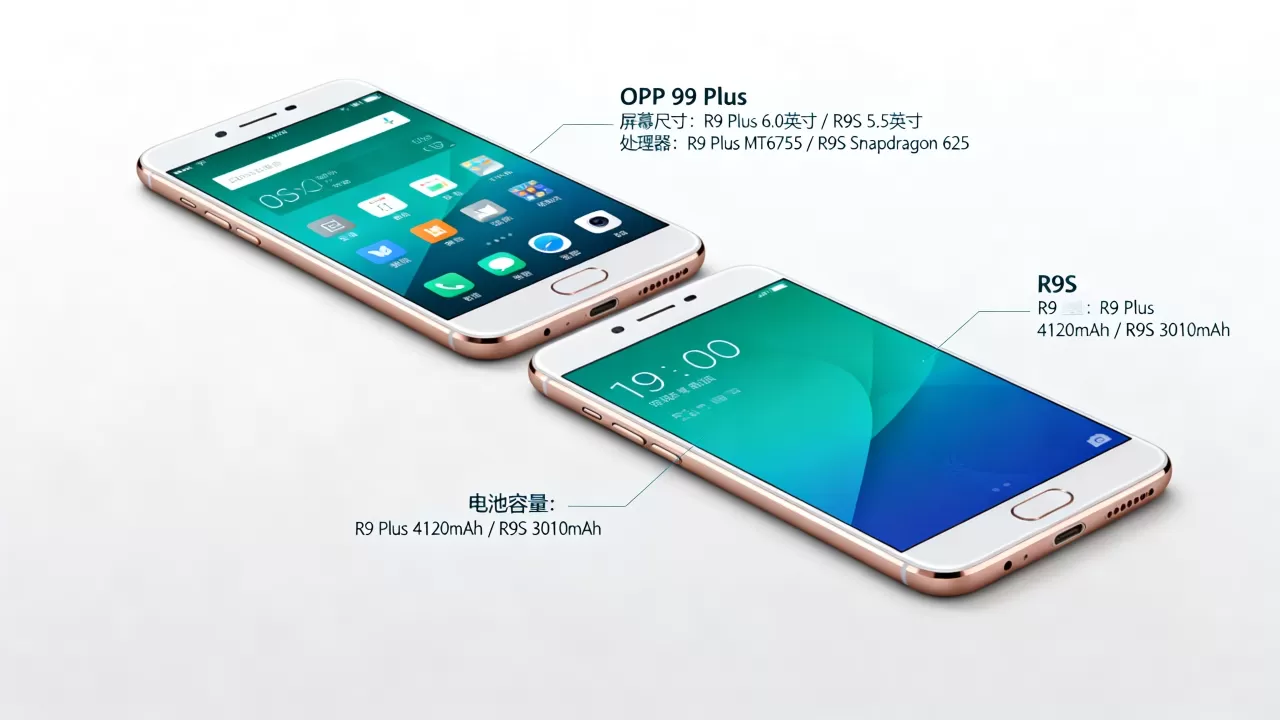 oppor9plus跟r9s有什么区别，OPPO R9 Plus和R9S参数配置对比