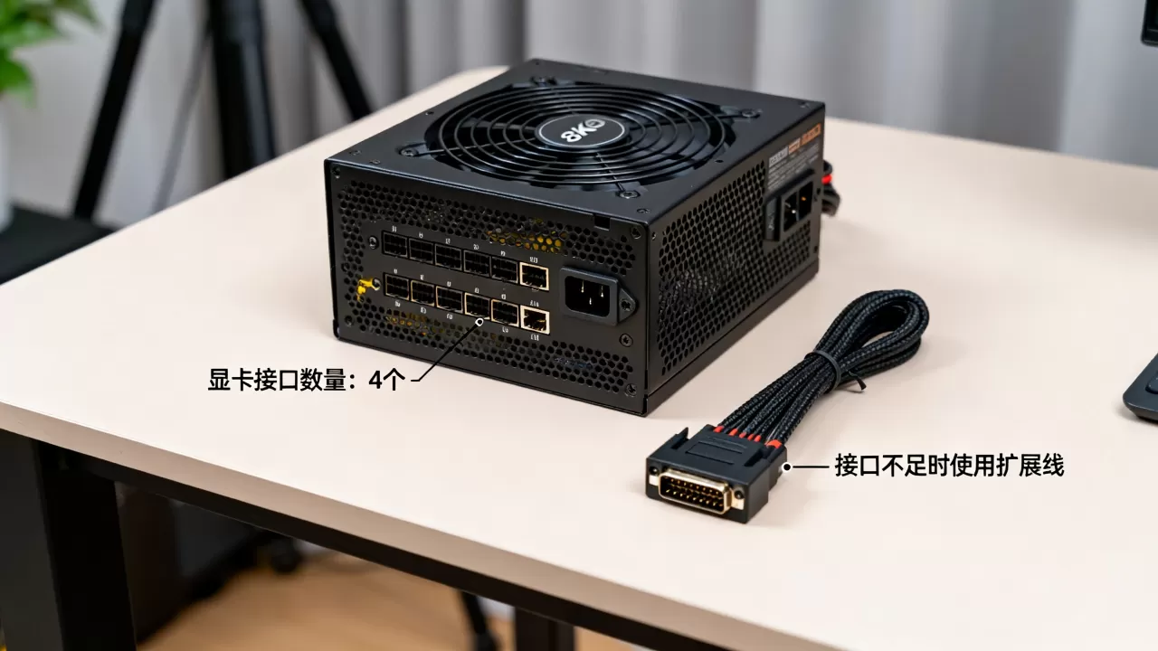 机箱电源有几个显卡接口，电源显卡接口不够怎么办