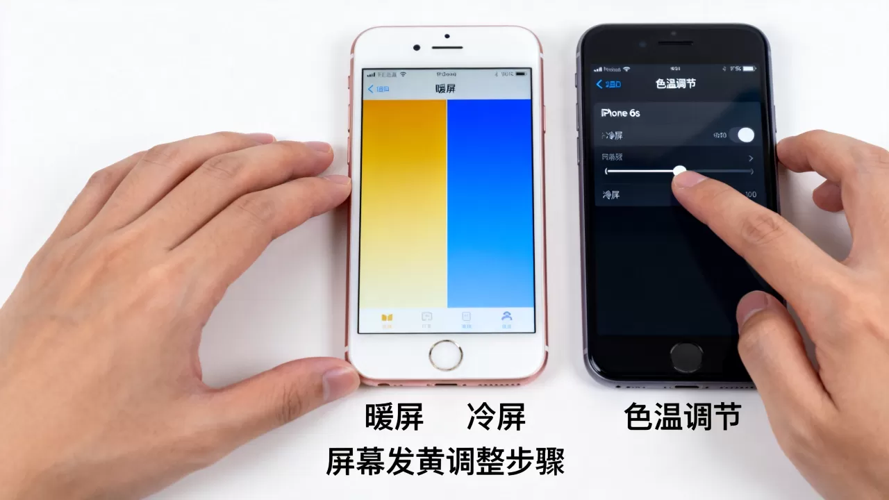 iphone6s暖屏和冷屏怎么看，iphone6s屏幕发黄怎么调
