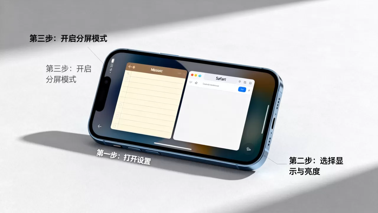 iphone怎么调两个屏幕显示，苹果手机分屏使用方法