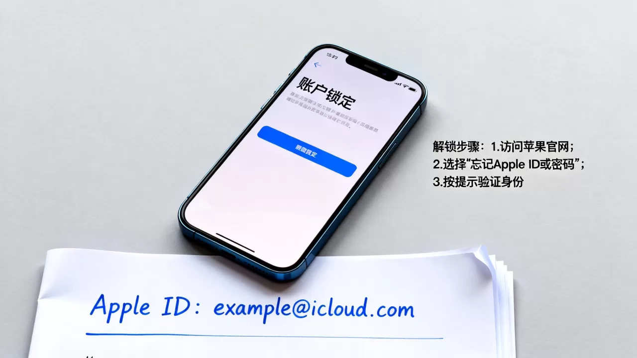iphone手机锁定怎么解锁账户，苹果id密码忘了怎么解锁