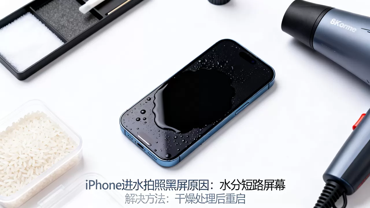 iphone进水拍照黑屏怎么回事，iphone进水拍照黑屏怎么办