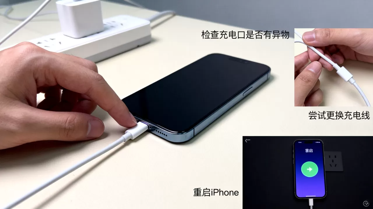 iphone不显示充电状态是怎么回事啊，iphone充电没反应怎么解决