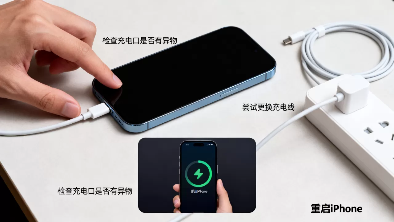 iphone不显示充电状态是怎么回事啊，iphone充电没反应怎么解决