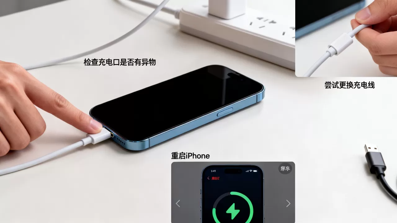 iphone不显示充电状态是怎么回事啊，iphone充电没反应怎么解决