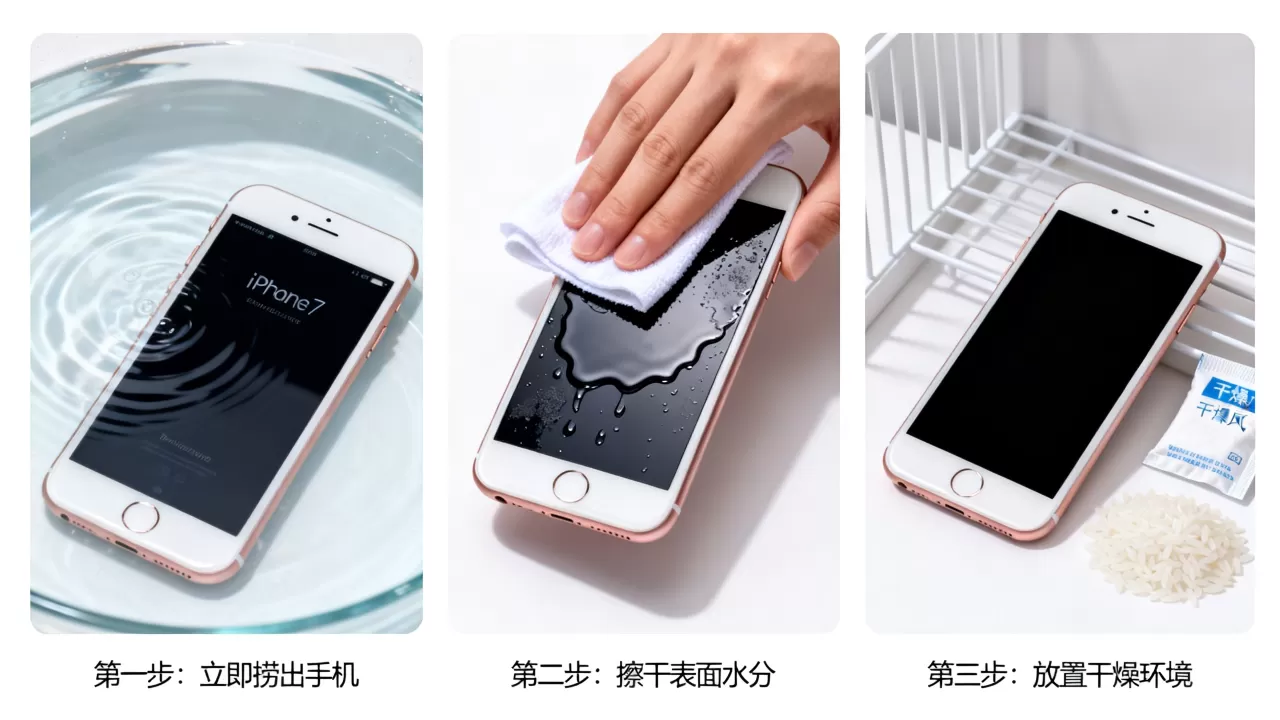 iphone7冲水后会怎么样，手机进水进水了怎么办