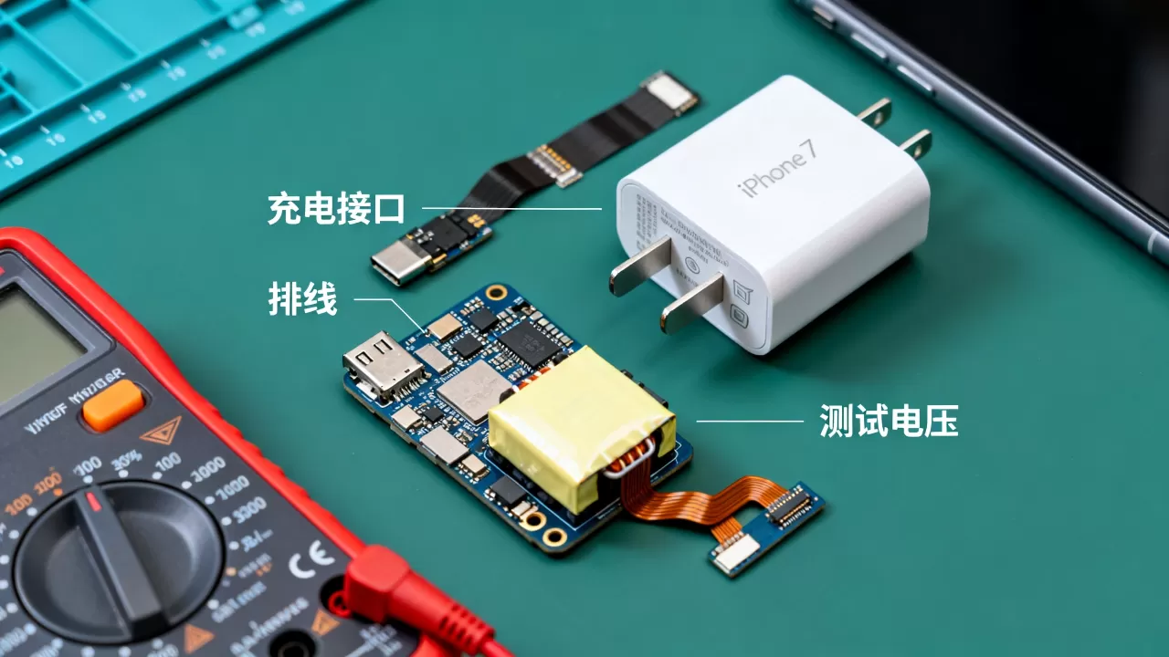 iphone7充电器怎么维修，iphone7充电器坏了修还是换