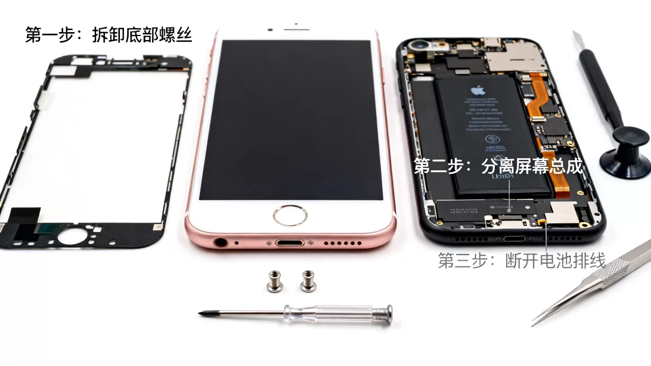 iphone7拆机怎么拆，苹果手机屏幕总成更换教程