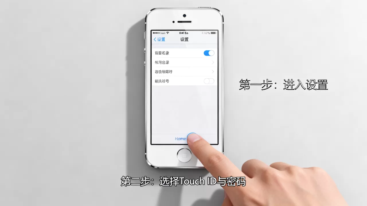 iphone5s指纹怎么打开，iPhone5s指纹设置教程