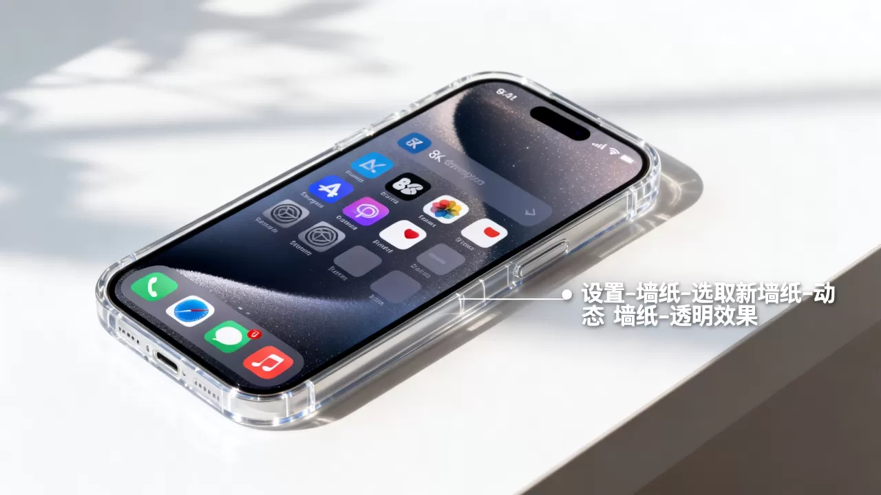 iphone怎么设置透明手机软件，iphone透明桌面设置