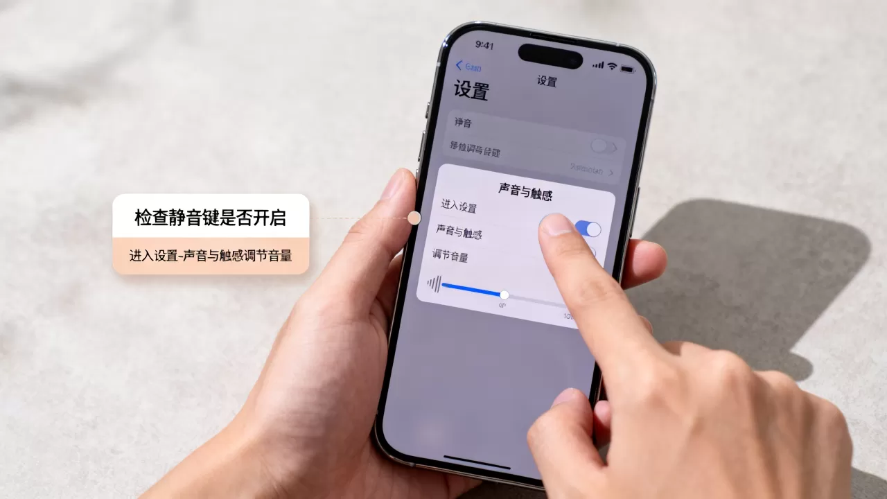 iphone没静音没有声音怎么设置方法，苹果手机没声音怎么办